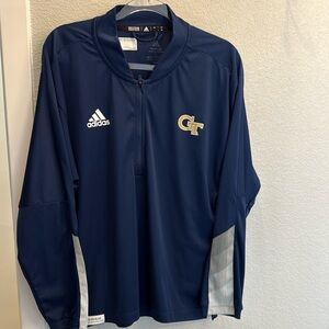 Adidas Navy Georgia Tech 1/2 zip.